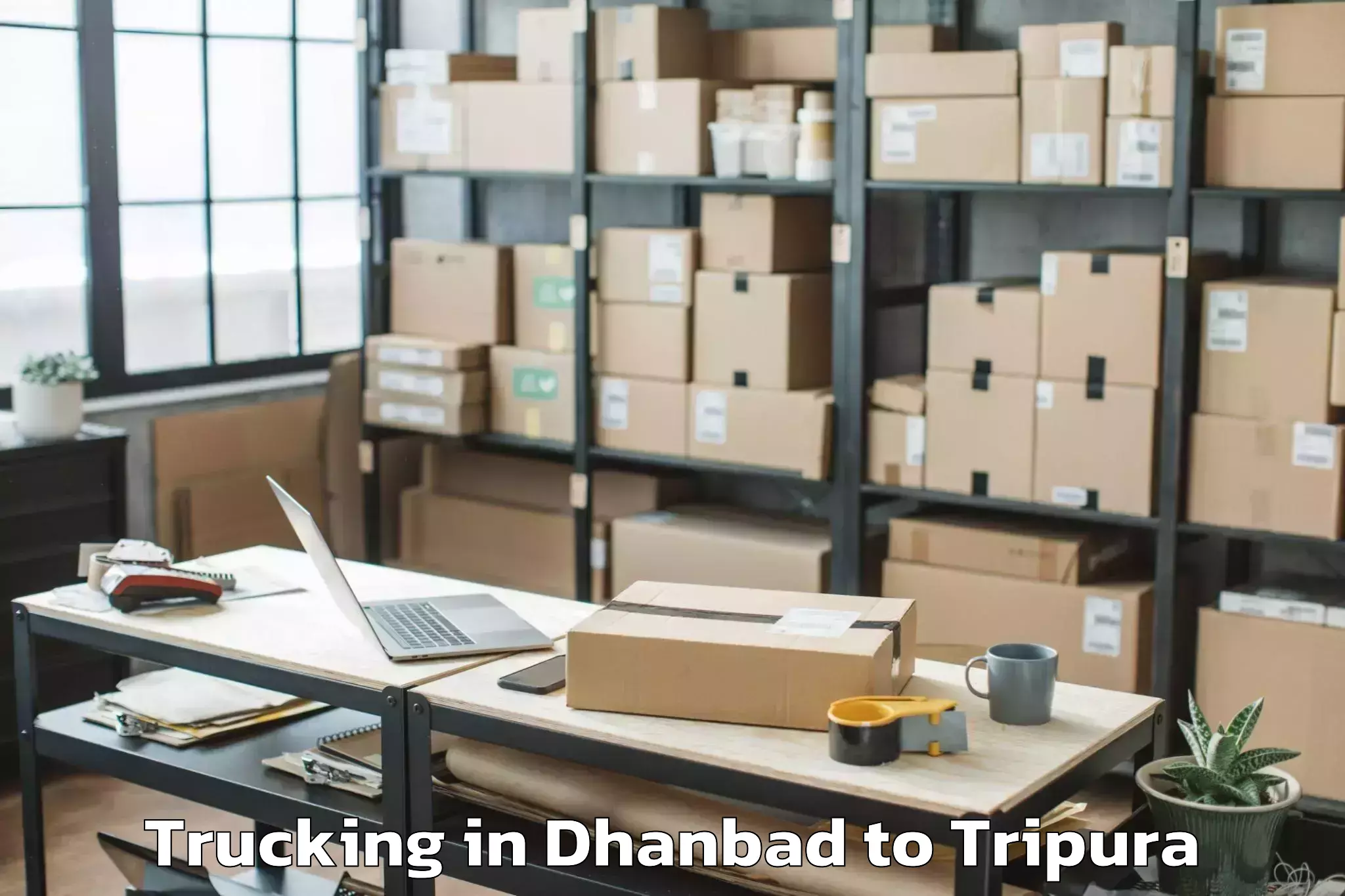 Hassle-Free Dhanbad to Manu Bazar Trucking